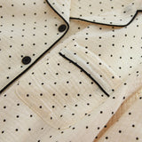 100% Cotton Gauze Women Pajamas Polka Dot Print Sleepwear 2025 Spring Female 2 Piece Set Nightwear Lady Pyjamas Loungewear