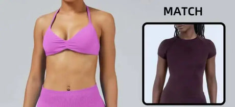 HISTELLO Strappy Bra Women Seamless Gym Underwear High Support Halter Sexy Sports Pilates Clothing Push-up Yoga Workout Tank Top