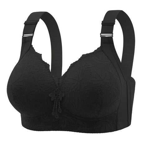 Wireless Woman's Bra Adjustable Straps Sexy Brassiere Lace Trim Side Ladies' Support Gathering Full Cup Lingerie Girl Bra Daily