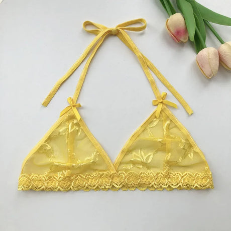 Name Custom Crystal Letter Thong Lace Tie Neck Bikini Bra Panties Sexy Personalized Name Low Waist G-String Underwear Bra Set