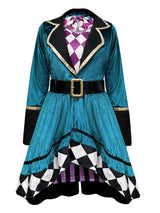 Magician Clown Cosplay Costume Alice Costume Circus Outfits Hatter Halloween Carnival Stage Performance Roleplay Clothes