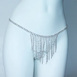 Sexy Accessories: Women's Rhinestone Bikini Chest Chains & Body Jewelry — Dazzling Rhinestone Tassel Chest Chains & Body Chains