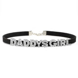 Sexy Gothic DADDYS GIRL Letters Choker Necklace Women DIY Custom Name Collar Chocker Jewelry Necklaces Customized Products Gift