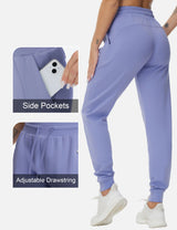 THE GYM PEOPLE Women's Workout Joggers Leggings Drawstring Running Lounge Sweatpants Tapered Pants with Pockets