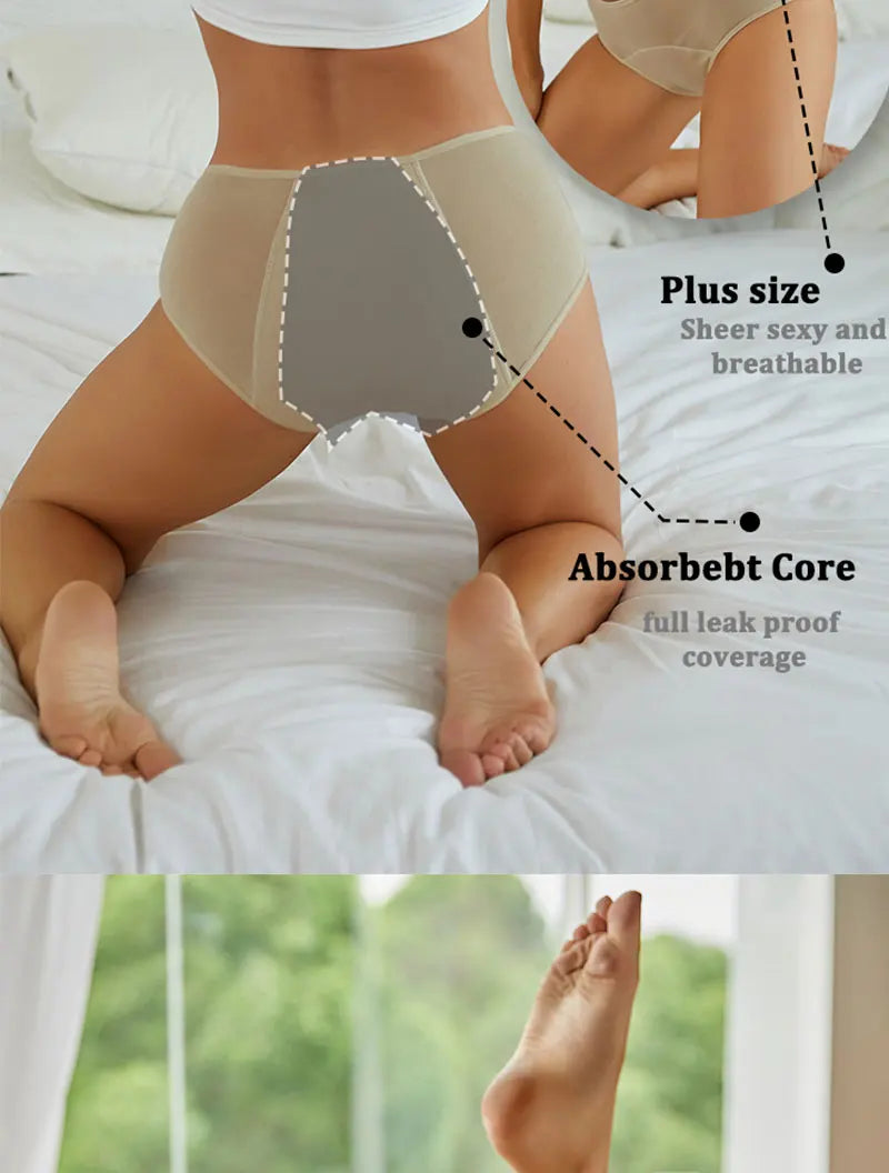 Women's Menstrual Panties Low Waisted 5-layer Physiological Periods Pants Ultra Intimates Female Underwear Breathable Lingerie