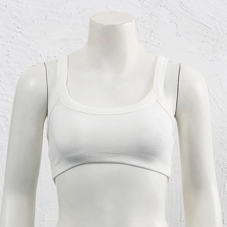 Knitted Cotton Women'S Tube Top Stretchy Ribbed Sleeveless Streetwear Slim White Crop Tops Sexy Summer Tops Cami Femme
