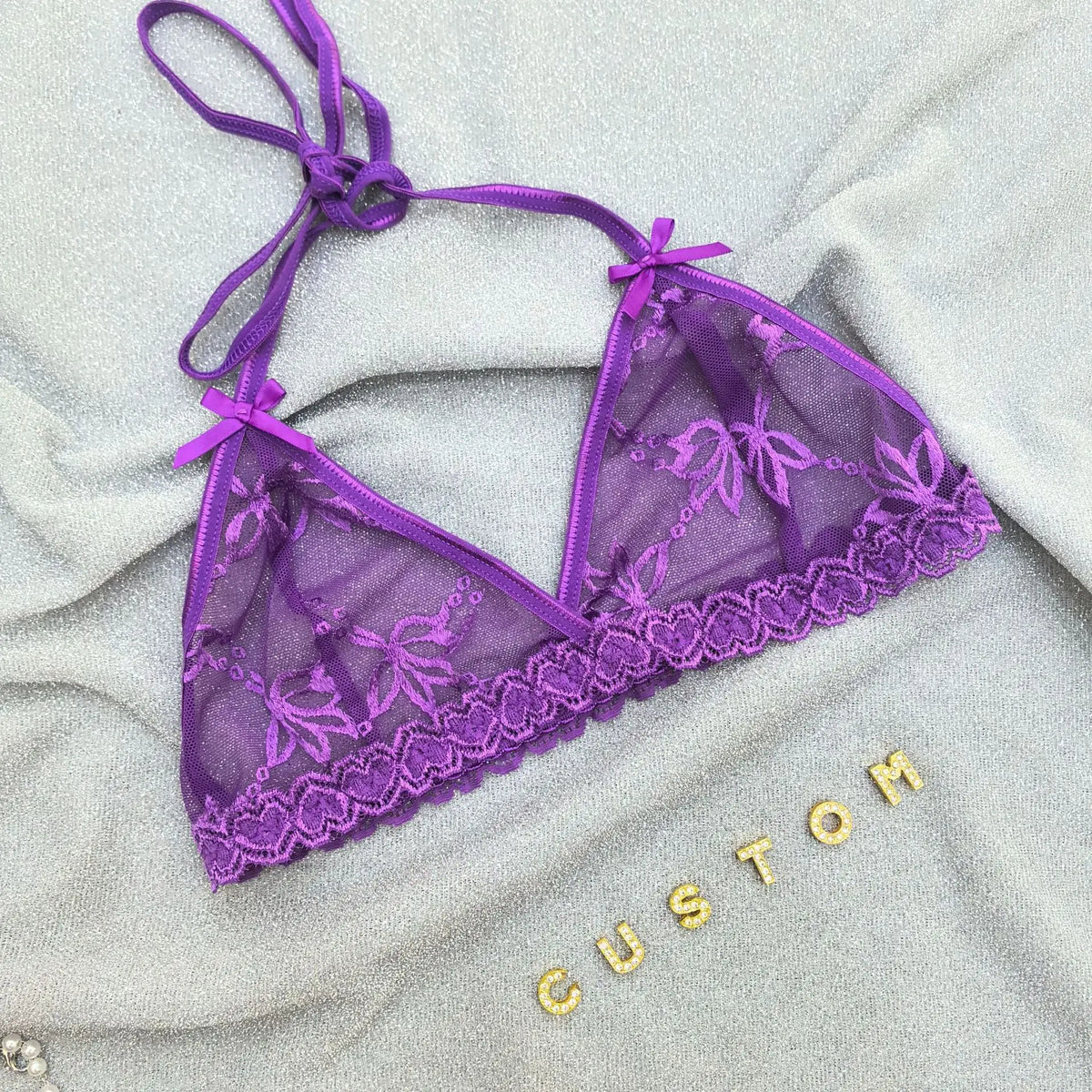 NEW Custom Name Thongs Lingerie Personalized Bra Thong Sets Sexy Lace Underwear Valentines Day Hotwife Gift Plus Size G-string