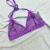 NEW Custom Name Thongs Lingerie Personalized Bra Thong Sets Sexy Lace Underwear Valentines Day Hotwife Gift Plus Size G-string