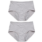 2pcs Women's Physiological Briefs Girl Menstrual Panties Ladies Period Leak Proof Panty Mid Waist Ice Silk Underwear