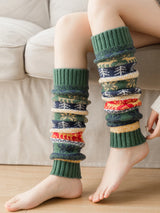 New fall and winter stocking stocking medium long calf socks leg warmers warm socks Christmas snow knit leg socks