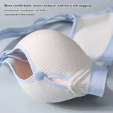 Double Buckle Nursing Bra Anti-sagging Breathable Pregnancy Bralette Pure Cotton Comfortable Nursing Bralette for Breastfeeding