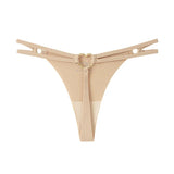 Women’S Low Rise Thong Sexy Panties Double Love Buckle Strap G-String Sports Thongs Breathable Underpants for Fine Womens Белье