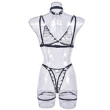 Ellolace Tempted Women's Lingerie Sets Erotic Bra Thong Leg Straps Delicate Sheer Outfit Sensual Intimate Sexy Women's Underwear