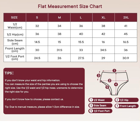 Menstrual Panties Woman Super Absorbent Menstrual Panties High Waist Bamboo Fiber Leakproof Menstruation Period Underwear Girl