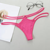 Sexy Thongs Women Sexy Lace Underpants Low-Rise G-string Double Waistband Underwear Sexy Hollow Out Transparent Underwear