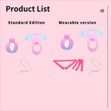 LICKER ABS Simulated Labia Cross-dresser Chastity Cage With loyalty Belt Wear Abstinence BDSM Penis Bondage Toys For Sissy Men