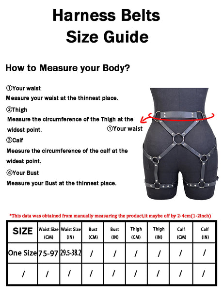 Sexy PU Leather Thigh Garter Belt Buttocks Harness for Women Body Bondage Goth Fetish Clothing Accessories Adult Sex Toy