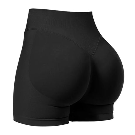 Women Seamless Yoga Leggings Summer Fitness High Waist Gym Shorts Scrunch Shorts Booty High Stretch Running Bike Pants