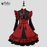 Thicken Christmas Dress Xmas Cloak Princess Cosplay Costume Red Winter Dress Women Long Sleeved Gown Furry Anime Role Outfit