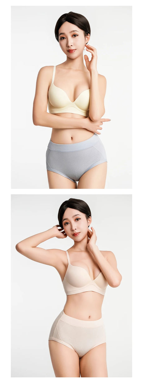 3Pcs Women's Cotton High Waist Panties Underwear Female Large Intimate Lingerie Briefs Woman Underpants Panty Panti New 2025