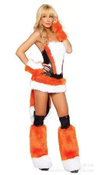 Cosplay Halloween Party Costume Ape Character Role Play Uniform Orange With Big Tail Wolf Game Costume Cosplay Costume