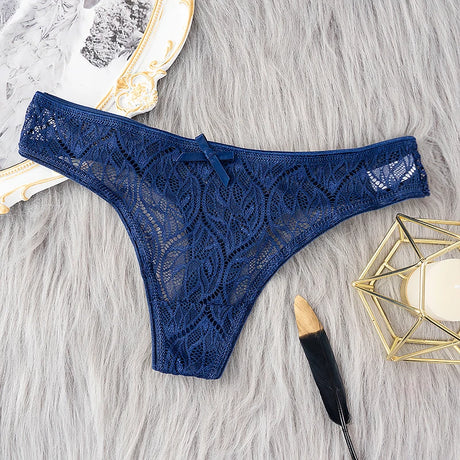 Lace Sexy G-String Thong Transparent Women Panties Low Waist Thongs Hollow Out Female Briefs Soft Intimate Lady Underwear