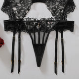 Women's Fashion Gemstone Pendant Decoration Heavy Craftsmanship Flower Embroidery Midnight Temptation Body Shaping Underwear Spl