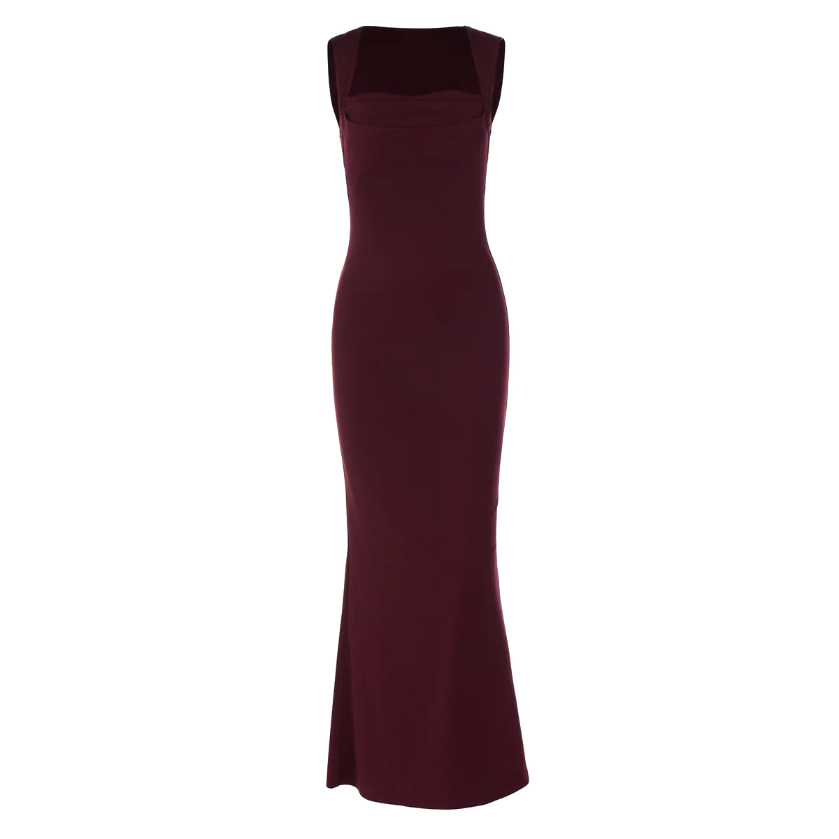 Hugcitar Women Elegant Solid Square Collar Straps Sexy Bodycon Maxi Prom Dress Summer Women Y2K Clothes Evening Party Birthday