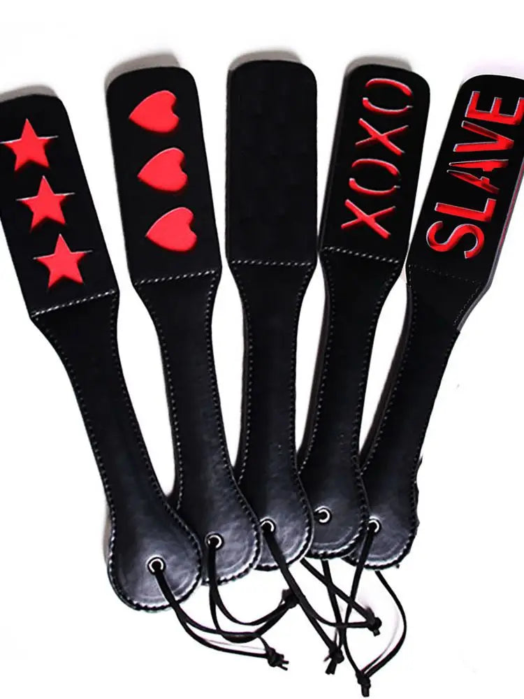 Sex Red Heart XOXO Hollow Out Words Flirting BDSM Toys Paddle Split Whip Hollow out Flogger Sexy Adults Products for Lovers