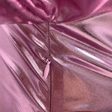 Vinyl Metallic Stand Collar Jumpsuit Wet Look Shiny Patent Leather Catsuit Long Sleeve Zipper Crotch Body Suit Zentai Clubwear