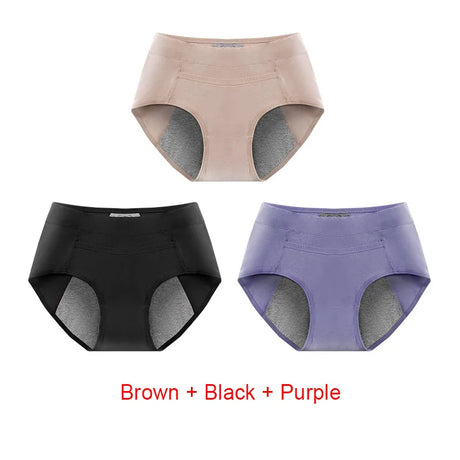 3PCS Cotton Menstrual Panties Leak Proof Breathable Sexys Panties Woman Women Girls Physiological Pants Women's Intimates M-XL