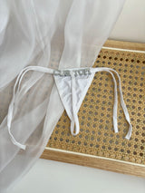 Personalized Custom Rhinestone Letter Name  Low Waist Strap Thong G-String Tanga Underwear Bikini Wife Girlfriend Custom Gift