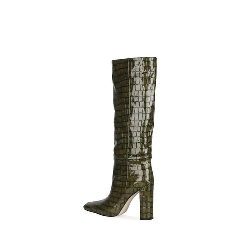 2024 NEW Fashion High Tube Knee High Boots 10cm/6.5cm Thick Heel 21 Colors Women Short Plush Boots Size 45 Winter Leather Shoes