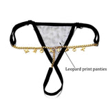 Sexy Women Custom Thong with Letter Metal 12 Constellations Body Waist Chain Jewelry Panties Girl Personalize Underwear Gift