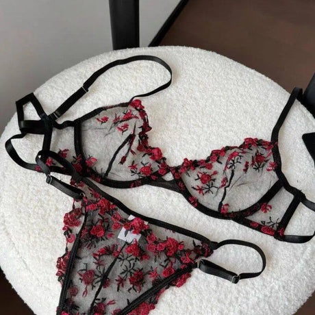 Sexy Sheer Lace Flower Embroidery Underwire Bra for Women, Large Breast Minimizer Anti‑Sagging Comfort Everyday Wear YEMOMO S‑XL