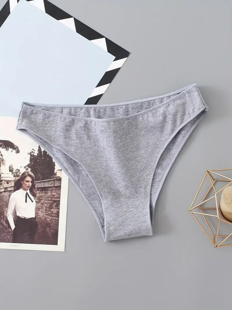 3PCS/Set Women Sexy Cotton Panties Low Waist Bikini Underwear Female Underpants Solid Color Soft Girls Briefs Intimates