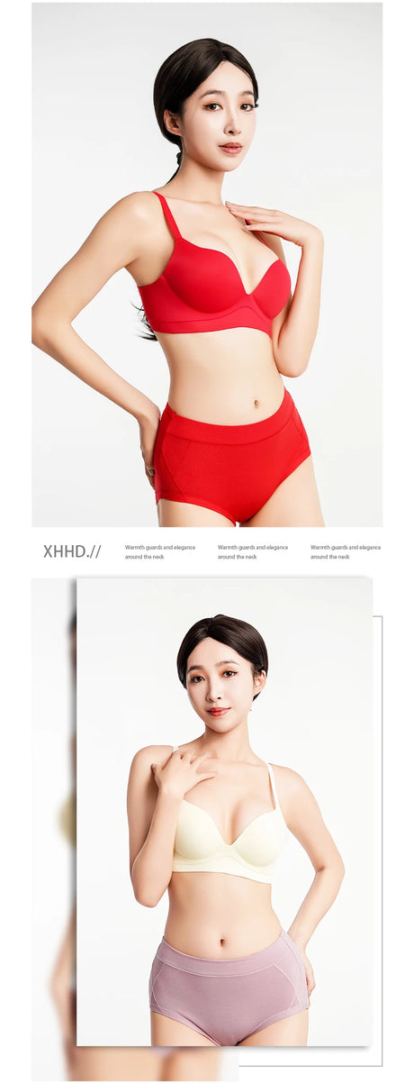 3Pcs Women's Cotton High Waist Panties Underwear Female Large Intimate Lingerie Briefs Woman Underpants Panty Panti New 2025