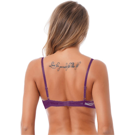 Women's Sexy Open Cup Bra Tops Sheer Floral Lace Underwire Push Up Bralette Cupless Lingerie Exposed Breast Underwear Nightwear