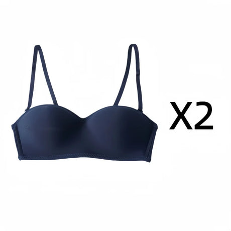2 PCS Women Solid Invisible Bras Strapless Bralette 1/2 Cup Underwear Female Seamless Party Wedding Bra Sexy Lingerie