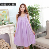Plus Size Sexy Women Ice Silk Sleepwear Female Nightgown Women Nightwear for Ladies Night Shirts Home Clothing