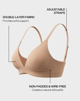 Triangle Non-paded Bralettes Women Wireless Deep V Bras Plunge Unlined No Underwire Brassiere Seamless Comfortable Everyday Bras