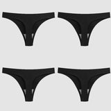 WarmSteps 4PCS/Set Sexy Women Panties Silk Satin Female Thongs Lingerie Soft Cozy Underwear Hot G-Strings Seamless Sports T-Back
