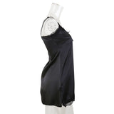 Women Sexy Lace V-neck Sleepwear Suspenders Nightdresses Female Sleeveless Nightwear Sleep Nightdress For Ladies