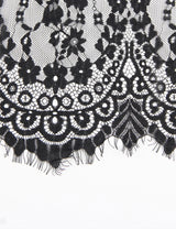 Eyelash Lace Long Sleeve Maxi Nightdress for Women Sexy Deep V Sleepwear with Thong Plus Size