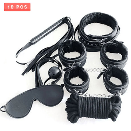 Exotic accessories BDSM 7-piece set of sex games Novelty bundled toys Handcuffs Eyessex Toys for Couples Lovers flirting toys