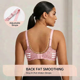Bras for Women No Underwire Scalloped Wireless Push Up Bra Seamless Full Coverage Supportive Plus Size Tshirt Bra, Soft Breathable Comfortable Bralette, Leopard & Polka Dot Print Ice Silk Bra