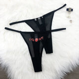 Custom Thongs Crystal Name Letter Women Sexy Underpants Erotic G-String Panties Personalized Underwear Girl Friend Hot wife Gift