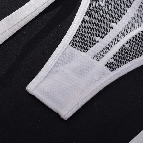 Toucheart Lace Sexy Skinny Babydoll Bodysuit Embroidery Erotic Private Adult Suit Solid Color Patchwork High Waisted Sexy Set