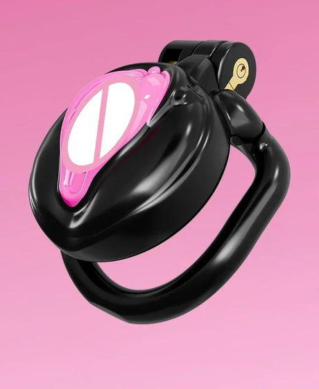 New Sissy Simulation Vagina Cock Cage Stainlesswith 4 Penis Rings Chastity Lock Man Chastity Belt Man's Sex Products Sex Toy 18+