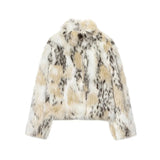 MUJER Faux Fur Women's Teddy Coat Cropped Plush Jacket Woman Winter Fluffy Coats for Women Outerwears New in Coats and Jackets